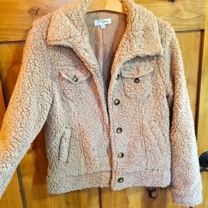 Teddy Bear Fleece Button-Down Jacket